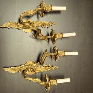Pair of Louis XV Bronze Sconces